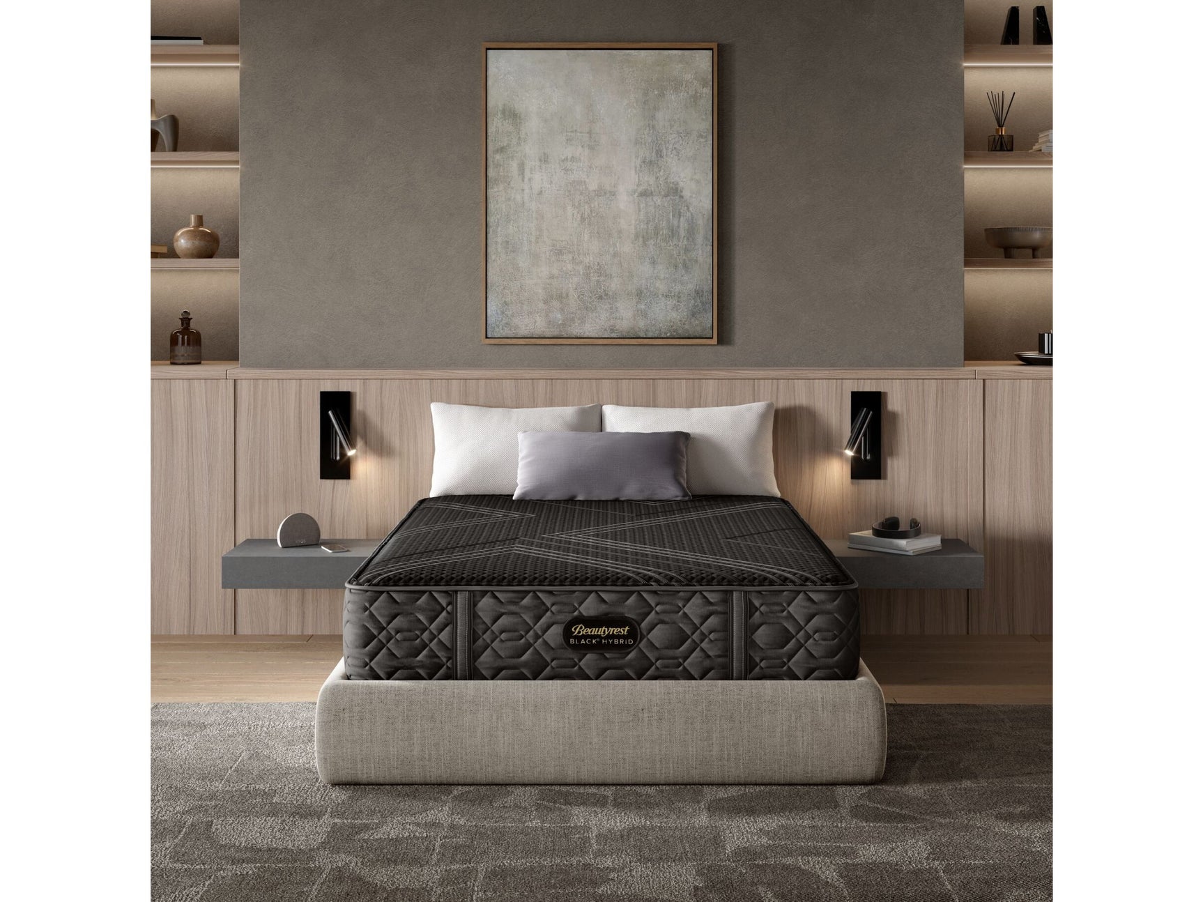 Beautyrest Black® Series One 13" Black Hybrid King Medium Mattress - Ornate Home