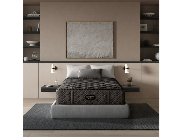 Beautyrest Black Series One 14.25" Black/Gray Innerspring Cal King Split Medium Mattress - Ornate Home