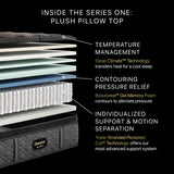 Beautyrest Black Series One 14.5" Black/Gray Innerspring California King Plush Pillow Top Mattress - Ornate Home