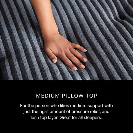 Beautyrest Black Series One 14.75" Black/Gray Innerspring King Medium Pillow Top Mattress - Ornate Home