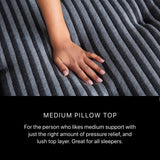 Beautyrest Black Series One 14.75" Black/Gray Innerspring Twin XL Medium Pillow Top Mattress - Ornate Home