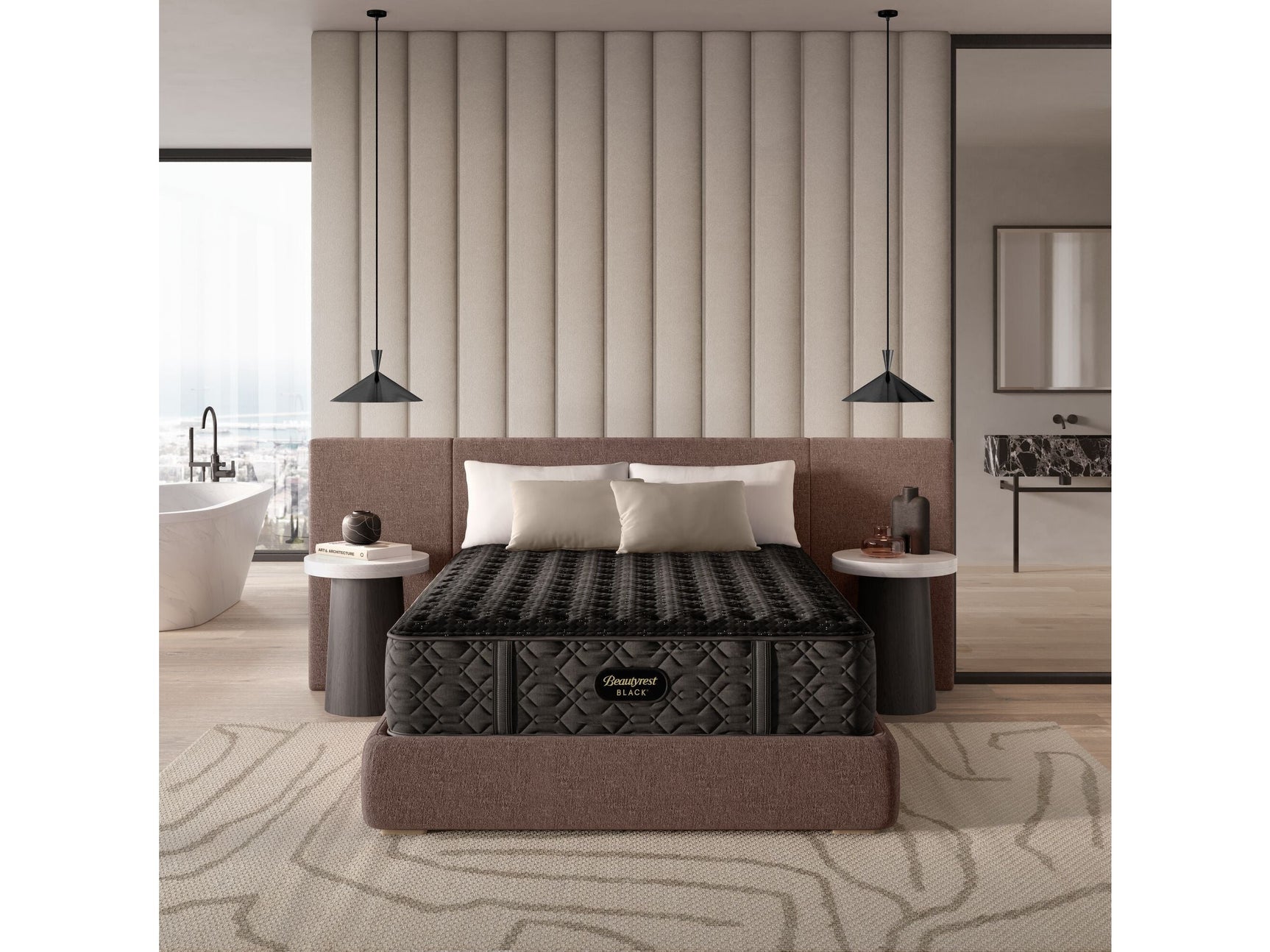 Beautyrest Black Series Three 14.25" Black Innerspring California King Extra Firm Mattress - Ornate Home