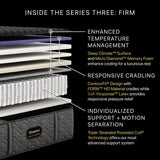 Beautyrest Black® Series Three 14.5" Black Hybrid Cal King Split Firm Mattress - Ornate Home