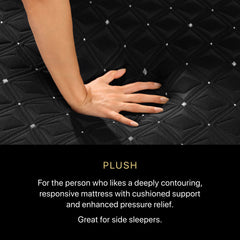 Beautyrest Black® Series Three 14.5" Black Hybrid Cal King Split Plush Mattress - Ornate Home