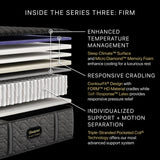 Beautyrest Black® Series Three 14.5" Black Hybrid Queen Firm Mattress - Ornate Home