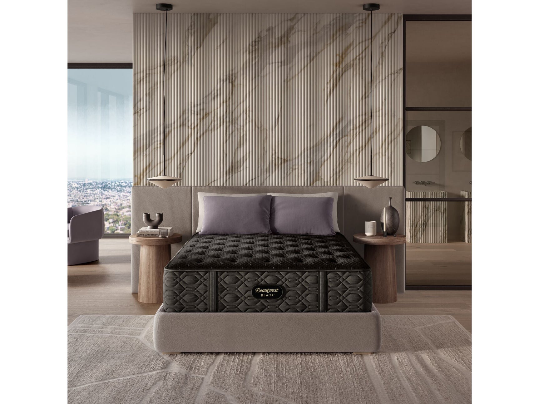 Beautyrest Black Series Three 15.25" Black Innerspring King Medium Mattress - Ornate Home