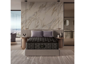 Beautyrest Black Series Three 15.25" Black Innerspring Queen Medium Mattress - Ornate Home