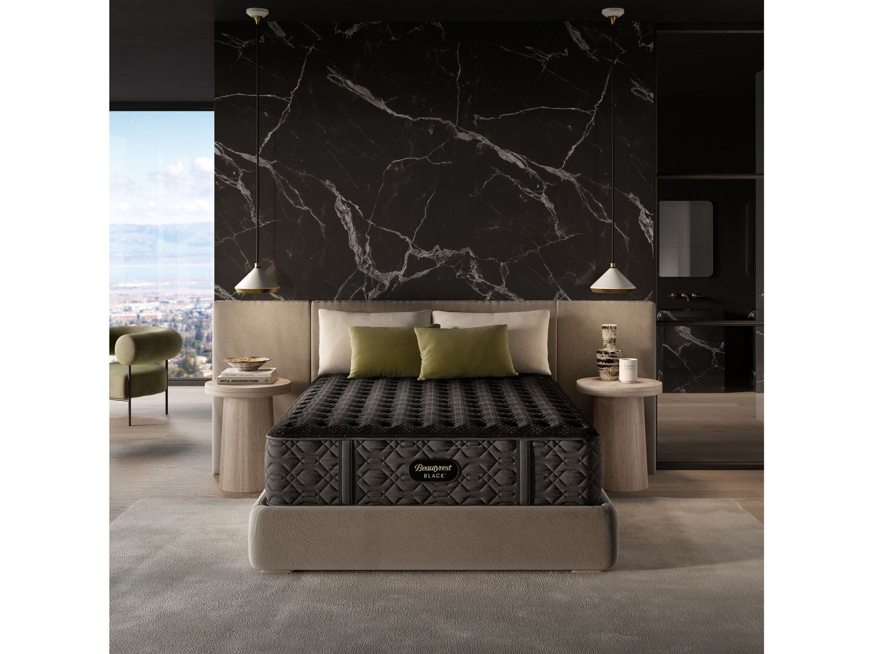 Beautyrest Black Series Three 15" Black Innerspring Twin XL Firm Mattress - Ornate Home