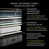 Beautyrest Black Series Three 16.75" Plush Pillow Top Innerspring Split Cal King Mattress (Set of 2) - Ornate Home
