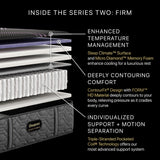 Beautyrest Black® Series Two 13.5" Black Hybrid King Firm Mattress - Ornate Home
