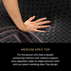 Beautyrest Black® Series Two 14.5" Black Hybrid Cal King Split Medium Apex Top Mattress - Ornate Home