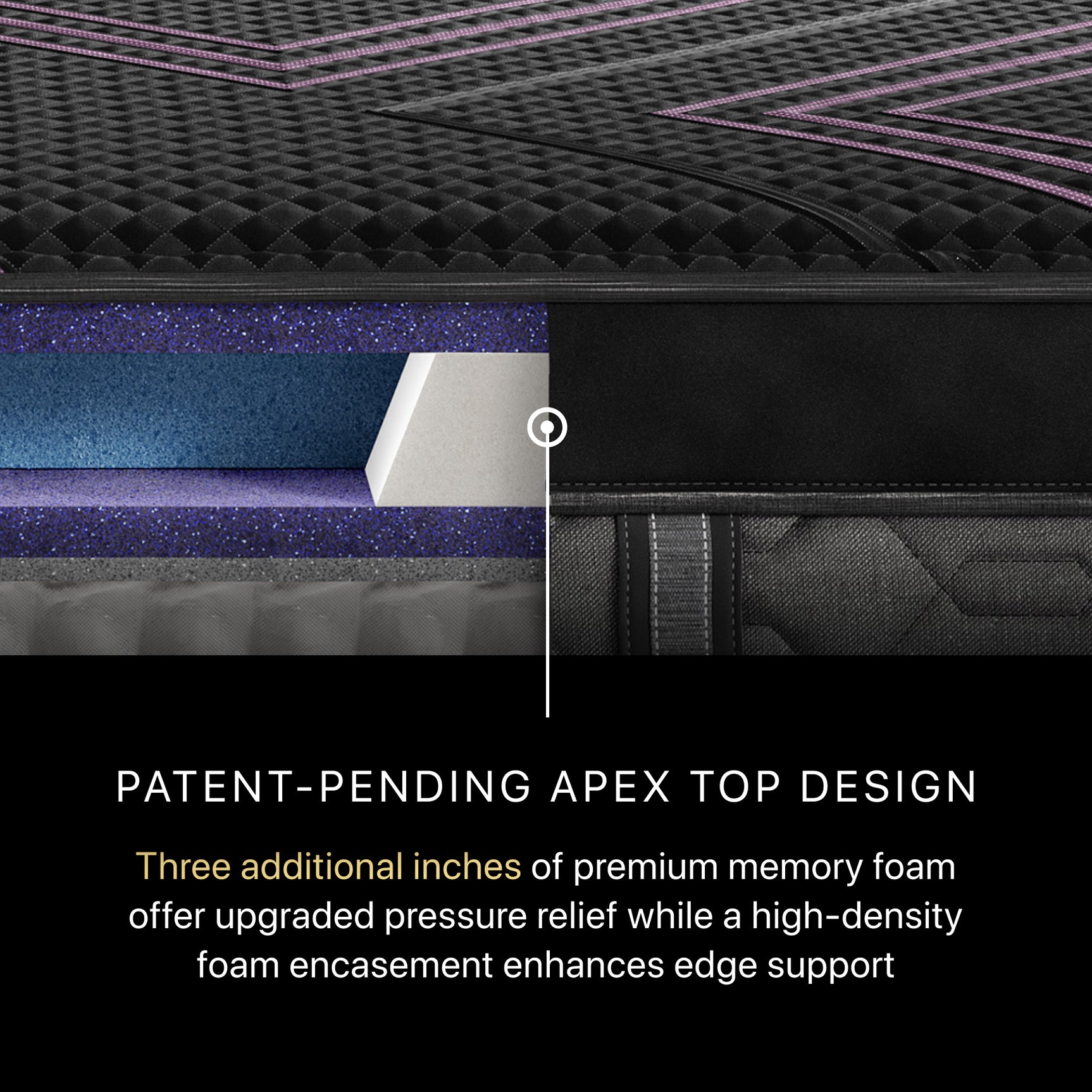 Beautyrest Black® Series Two 14.5" Black Hybrid Full Medium Apex Top Mattress - Ornate Home