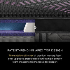 Beautyrest Black® Series Two 14.5" Black Hybrid Queen Medium Apex Top Mattress - Ornate Home