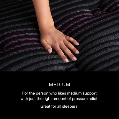 Beautyrest Black Series Two 15.5" Black Innerspring Full Medium Mattress - Ornate Home