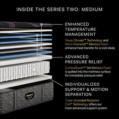 Beautyrest Black Series Two 15.5" Black Innerspring Twin XL Medium Mattress - Ornate Home