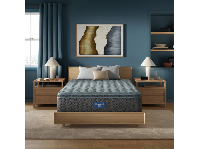 Beautyrest Level One Gray Innerspring Twin XL Medium Pillow Top Mattress - Ornate Home