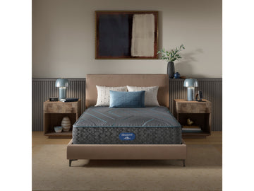 Beautyrest Level Two Gray Hybrid Full Hybrid Medium Firm Mattress - Ornate Home