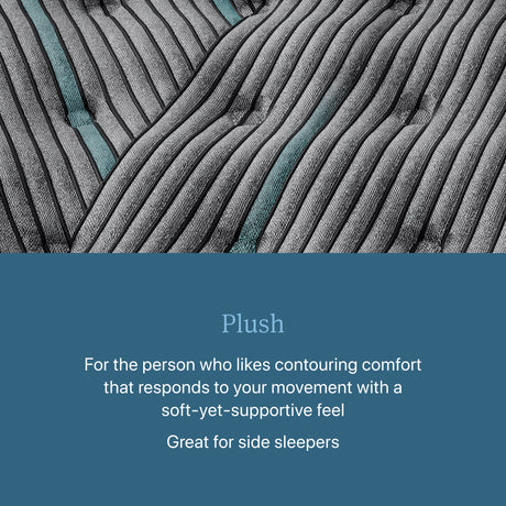 Beautyrest Level Two Gray Innerspring Full Plush Mattress - Ornate Home