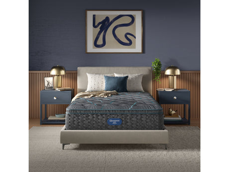 Beautyrest Level Two Gray Innerspring Full Plush Pillow Top Mattress - Ornate Home