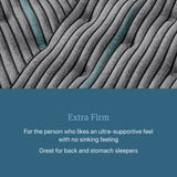 Beautyrest Level Two Gray Innerspring Twin XL Extra Firm Mattress - Ornate Home