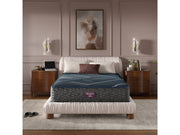 Beautyrest World Class Level Four Gray/Dark Blue Hybrid King Firm Mattress - Ornate Home