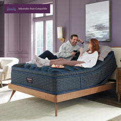 Beautyrest World Class Level Four Gray Innerspring King Plush Pillow Top Mattress - Ornate Home