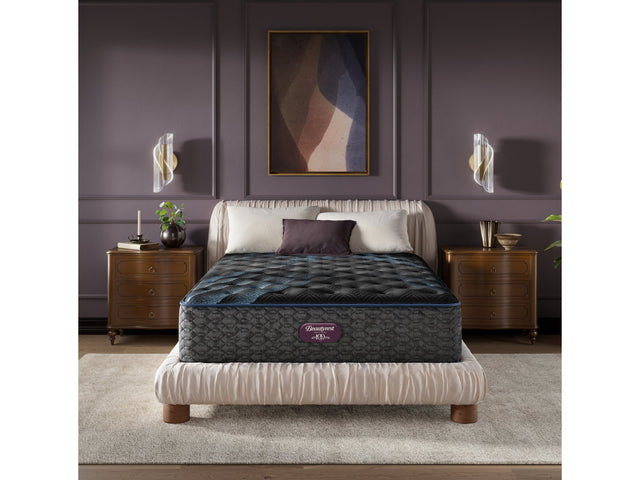 Beautyrest World Class Level Four Gray Innerspring Queen Plush Mattress - Ornate Home