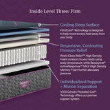 Beautyrest World Class Level Three Gray/Dark Blue Hybrid Cal King Firm Mattress - Ornate Home