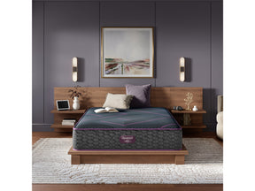 Beautyrest World Class Level Three Gray/Dark Blue Hybrid King Medium Mattress - Ornate Home