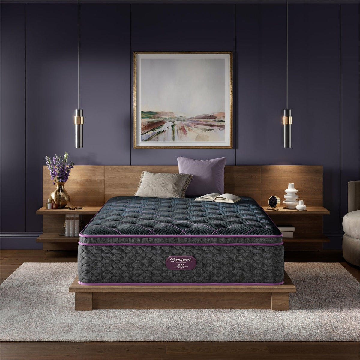 Beautyrest World Class Level Three Gray Innerspring Cal King Plush ...