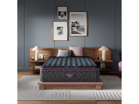 Beautyrest World Class Level Three Gray Innerspring King Medium Pillow Top Mattress - Ornate Home