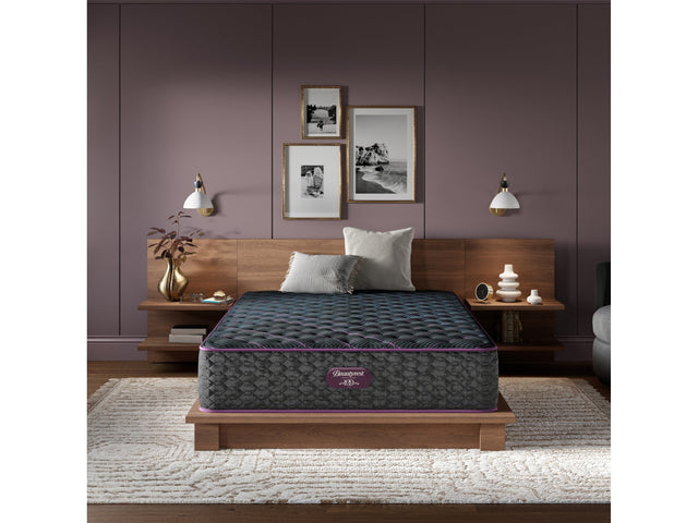 Beautyrest World Class Level Three Gray Innerspring Queen Extra Firm Mattress - Ornate Home