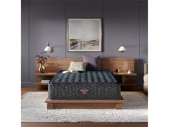 Beautyrest World Class Level Three Gray Innerspring Queen Medium Firm Mattress - Ornate Home