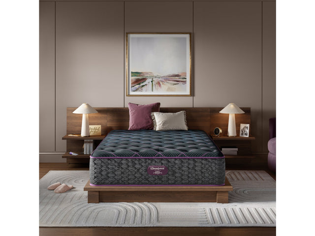 Beautyrest World Class Level Three Gray Innerspring Twin XL Plush Mattress - Ornate Home