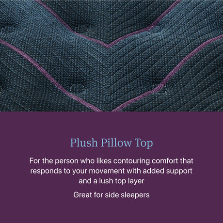 Beautyrest World Class Level Three Gray Innerspring Twin XL Plush Pillow Top Mattress - Ornate Home