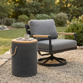 Beban Natural & Black Side Table - Ornate Home