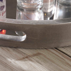 Bechet Silver Round Tray - Ornate Home