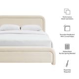 Beck Alabaster King Performance Velvet Platform Bed - Ornate Home
