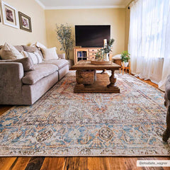 Beck Peach Washable Area Rug - Clearance - Ornate Home