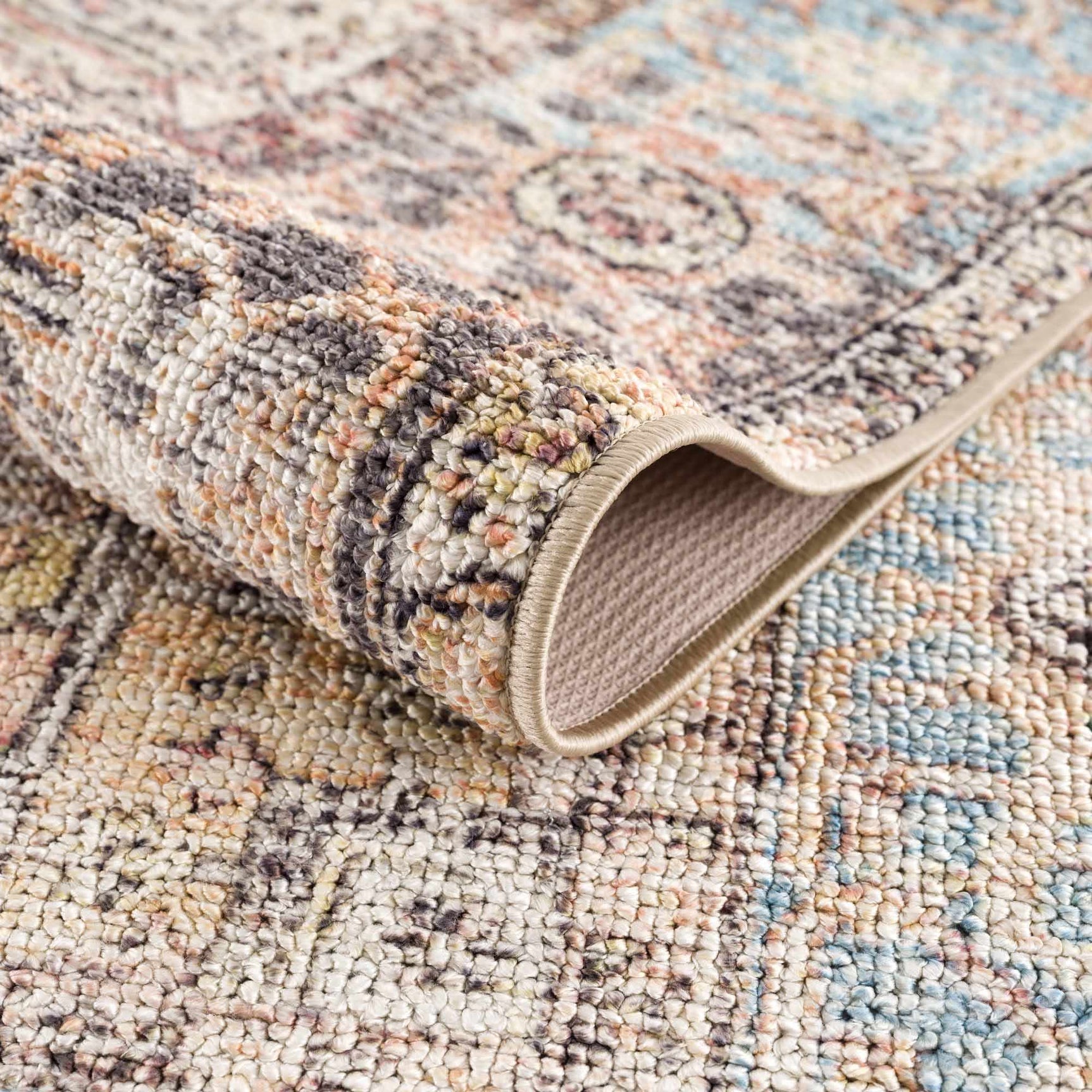 Beck Peach Washable Area Rug - Clearance - Ornate Home