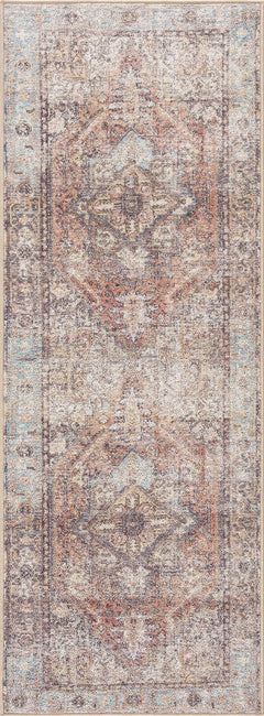 Beck Peach Washable Area Rug - Clearance - Ornate Home