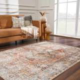 Beck Peach Washable Area Rug - Clearance - Ornate Home