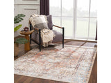 Beck Peach Washable Area Rug - Ornate Home