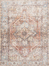 Beck Peach Washable Area Rug - Ornate Home
