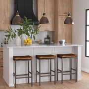 Beck Woodtone Industrial Bar Stool - Ornate Home