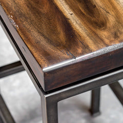 Beck Woodtone Industrial Bar Stool - Ornate Home