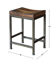 Beck Woodtone Wood Counter Stool - Ornate Home