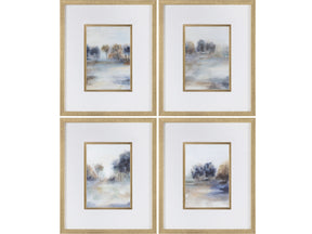 Becket Blue/Gold Print - Ornate Home