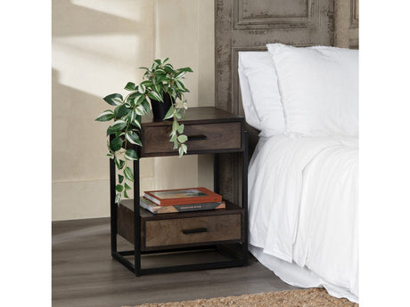Beckett Brown/Black Side Table - Ornate Home