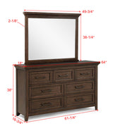 Beckett Brown Dresser and Mirror - Ornate Home